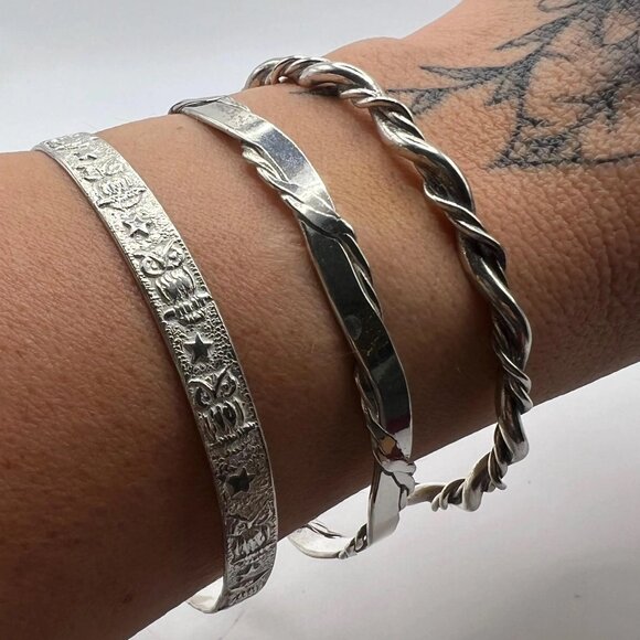 9” Taxco Mexico 925 silver bangles - Picture 1 of 5